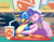 Size: 2532x1983 | Tagged: safe, artist:kittytitikitty, gallus, silverstream, classical hippogriff, griffon, hippogriff, g4, burger, cheek kiss, cute, diastreamies, drink, embrace, fast food, female, food, french fries, gallabetes, hamburger, interspecies, kissing, male, ship:gallstream, shipping, spread wings, straight, teenager, wings