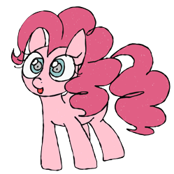 Size: 1869x1874 | Tagged: safe, artist:noupu, pinkie pie, earth pony, pony, g4, female, mare, open mouth, open smile, simple background, smiling, solo, transparent background