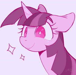 Size: 3416x3398 | Tagged: safe, artist:littmosa, twilight sparkle, ambiguous race, pony, g4, floppy ears, high res, limited palette, smiling, solo, white pupils