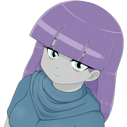 Size: 1675x1668 | Tagged: safe, alternate version, artist:batipin, maud pie, equestria girls, g4, female, looking at you, simple background, smiling, solo, transparent background, when she smiles