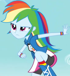 Size: 1920x2094 | Tagged: safe, screencap, rainbow dash, equestria girls, g4, my little pony equestria girls, boots, clothes, cropped, cutie mark on clothes, female, shoes, solo