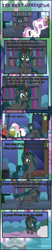 Size: 1152x5541 | Tagged: safe, artist:shootingstarsentry, oc, oc only, oc:nightshade (digimonlover101), changepony, hybrid, pony, unicorn, comic:the next generation, blanket, book, bookshelf, comic, crying, female, interspecies offspring, mare, offspring, parent:king sombra, parent:queen chrysalis, parents:chrysombra