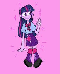 Size: 669x819 | Tagged: safe, artist:rainbowcatfluff, twilight sparkle, equestria girls, g4, clothes, female, simple background, skirt, solo
