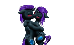 Size: 2575x1591 | Tagged: safe, artist:vasillium, oc, oc:nox (rule 63), oc:nyx, alicorn, pony, alicorn oc, duo, female, heart, horn, kiss on the lips, kissing, making out, male, oc x oc, r63 paradox, rule 63, self paradox, selfcest, shipping, simple background, straight, transparent background, wings