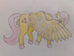 Size: 2560x1920 | Tagged: safe, fluttershy, pegasus, pony, g4, colored hooves, cute, full body, hiding behind wing, looking at you, shy, shyabetes, simple background, solo, unshorn fetlocks, walking, white background, wings