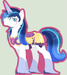 Size: 481x536 | Tagged: safe, artist:stormcloud-yt, shining armor, pony, unicorn, g4, armor, badass, base used, eye scar, hoof fluff, male, scar, simple background, solo, stallion