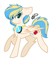 Size: 1000x1161 | Tagged: safe, artist:gallantserver, oc, oc:apple champ, pegasus, pony, concave belly, female, goggles, mare, offspring, parent:applejack, parent:soarin', parents:soarinjack, simple background, solo, transparent background