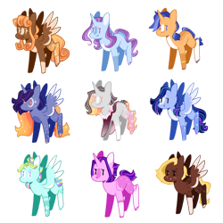 Size: 1280x1280 | Tagged: safe, artist:goldlines005, oc, oc only, alicorn, pegasus, pony, unicorn, alicorn oc, base used, coat markings, colored wings, crack ship offspring, ethereal mane, horn, magical gay spawn, magical lesbian spawn, multiple parents, offspring, parent:applejack, parent:derpy hooves, parent:doctor whooves, parent:flash sentry, parent:king sombra, parent:luster dawn, parent:pound cake, parent:princess cadance, parent:princess celestia, parent:princess flurry heart, parent:princess luna, parent:rainbow dash, parent:shining armor, parent:starlight glimmer, parent:sunburst, parent:tempest shadow, parent:trixie, parent:twilight sparkle, parent:zephyr breeze, parents:celestibra, parents:doctorderpy, parents:lunajack, parents:shiningcadance, parents:startrix, parents:tempestlight, parents:zephdash, pegasus oc, simple background, socks (coat markings), starry mane, transparent background, two toned wings, unicorn oc, wings
