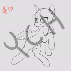 Size: 2048x2048 | Tagged: safe, artist:dark shadow, pony, clothes, high res, monochrome, socks, solo