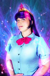 Size: 1271x1920 | Tagged: safe, artist:flitzichen, twilight sparkle, human, equestria girls, g4, big crown thingy, clothes, cosplay, costume, element of magic, irl, irl human, jewelry, photo, regalia, solo