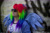Size: 2000x1333 | Tagged: safe, artist:shadeila, rainbow dash, human, g4, 2015, clothes, cosplay, costume, irl, irl human, multicolored hair, photo, rainbow hair, solo, sunglasses
