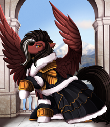 Size: 3294x3826 | Tagged: safe, artist:pridark, oc, oc only, oc:elusive shield, pegasus, pony, clothes, cosplay, costume, emet-selch, final fantasy, final fantasy xiv, high res, solo