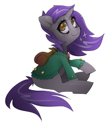 Size: 1382x1574 | Tagged: safe, artist:starlightspark, oc, oc only, oc:silver lining, pony, unicorn, crisis equestria, clothed ponies, female, filly, foal, simple background, solo, transparent background