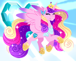 Size: 1673x1337 | Tagged: safe, artist:thehaywaiianhorse, princess cadance, alicorn, pony, g4, clothes, scarf, solo