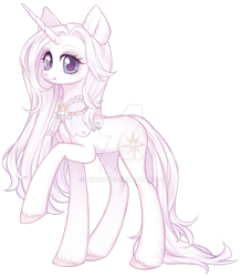 Size: 1024x1172 | Tagged: safe, artist:miioko, oc, oc only, pony, unicorn, deviantart watermark, eyelashes, female, horn, mare, obtrusive watermark, raised hoof, simple background, solo, transparent background, unicorn oc, watermark