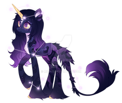 Size: 1024x866 | Tagged: safe, artist:miioko, oc, oc only, pony, unicorn, deviantart watermark, eyelashes, female, horn, leonine tail, mare, obtrusive watermark, raised hoof, simple background, solo, tail, transparent background, unicorn oc, watermark