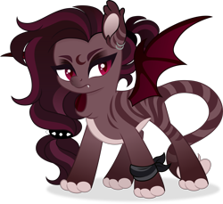 Size: 5083x4652 | Tagged: safe, artist:cirillaq, oc, oc:cocoa, bat pony, pony, absurd resolution, female, mare, paws, simple background, solo, transparent background