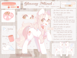 Size: 3200x2400 | Tagged: safe, artist:cofiiclouds, oc, oc only, oc:glassy mind, pegasus, pony, coffee cup, collar, cup, female, high res, mare, pegasus oc, ponytail, reference, reference sheet, solo