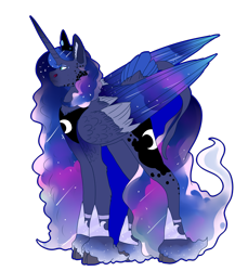 Size: 3900x4500 | Tagged: safe, artist:sashakruchkinatv, princess luna, pony, g4, cloven hooves, simple background, solo, transparent background, unshorn fetlocks