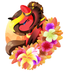 Size: 767x872 | Tagged: safe, artist:oneiria-fylakas, oc, oc only, oc:oneiria fylakas, alicorn, pony, alicorn oc, bust, female, flower, horn, lineless, mare, portrait, simple background, solo, transparent background, wings
