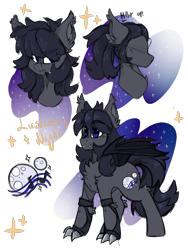 Size: 1277x1700 | Tagged: safe, artist:star-theft, oc, oc only, bat pony, pony, chest fluff, ear fluff, simple background, solo, transparent background