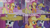 Size: 1280x720 | Tagged: safe, edit, edited screencap, editor:quoterific, screencap, applejack, fluttershy, rarity, twilight sparkle, alicorn, earth pony, pegasus, pony, unicorn, g4, season 4, simple ways, applejack's hat, carousel boutique, cowboy hat, female, hat, mare, open mouth, open smile, rarihick, smiling, tail, tail hole, text, twilight sparkle (alicorn)