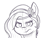 Size: 1300x1000 | Tagged: safe, artist:_cobalttuelatte, pipp petals, pegasus, pony, g5, adorapipp, angry, cute, female, jewelry, mare, pipp petals is not amused, signature, sketch, tiara, unamused