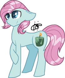 Size: 864x1032 | Tagged: safe, artist:gallantserver, oc, oc:chamomile candle, earth pony, pony, concave belly, male, offspring, parent:lotus blossom, parent:wicker basket, simple background, solo, stallion, transparent background