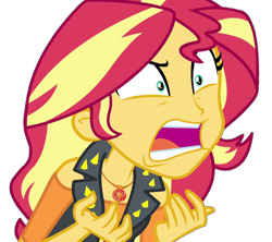 Size: 1213x1077 | Tagged: safe, artist:marcoequestrian98, sunset shimmer, equestria girls, equestria girls specials, g4, my little pony equestria girls: better together, my little pony equestria girls: forgotten friendship, angry, background removed, female, open mouth, simple background, solo, transparent background