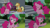 Size: 1280x720 | Tagged: safe, edit, edited screencap, editor:quoterific, screencap, applejack, pinkie pie, earth pony, pony, g4, horse play, my little pony: friendship is magic, season 8, applejack's hat, confetti, cowboy hat, duo, eyes closed, female, hat, mare, open mouth, open smile, smiling, streamers, text