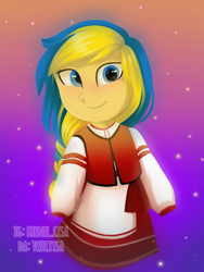 Size: 768x1024 | Tagged: safe, artist:twiliysa, oc, oc:ukraine, pony, equestria girls, g4, clothes, dress, equestria girls-ified, female, nation ponies, solo, ukraine