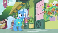 Size: 3410x1920 | Tagged: safe, screencap, trixie, pony, unicorn, g4, season 9, student counsel, bag, female, mare, saddle bag, solo