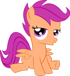 Size: 2359x2543 | Tagged: safe, artist:gusteaureeze, scootaloo, pegasus, pony, g4, duckface, female, filly, foal, high res, simple background, solo, transparent background