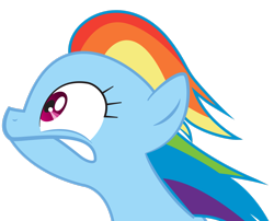 Size: 2727x2200 | Tagged: safe, artist:gusteaureeze, rainbow dash, pegasus, pony, g4, bust, female, high res, mare, panic, simple background, solo, transparent background, vector