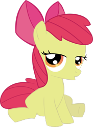 Size: 2087x2874 | Tagged: safe, artist:gusteaureeze, apple bloom, earth pony, pony, g4, apple bloom's bow, bow, duckface, female, filly, foal, hair bow, high res, simple background, solo, transparent background