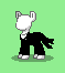 Size: 59x66 | Tagged: safe, artist:dematrix, bat pony, ghost, pony, undead, pony town, clothes, creepypasta, faceless male, green background, green eyes, male, offscreen character, pixel art, ponified, simple background, slenderman, solo, stallion