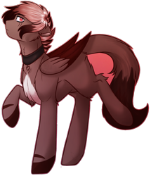 Size: 1032x1200 | Tagged: safe, artist:purplegrim40, oc, oc only, pegasus, pony, choker, pegasus oc, simple background, solo, transparent background, wings