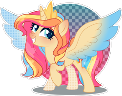 Size: 2993x2354 | Tagged: safe, artist:mint-light, artist:stormcloud-yt, oc, oc only, oc:luminous sentry, alicorn, pony, alicorn oc, base used, eyelashes, female, grin, high res, horn, jewelry, mare, simple background, smiling, solo, tiara, transparent background, wings