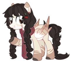 Size: 2619x2225 | Tagged: safe, artist:toffeelavender, oc, oc only, pegasus, pony, base used, clothes, female, grin, high res, mare, pegasus oc, raised hoof, scarf, simple background, smiling, solo, transparent background