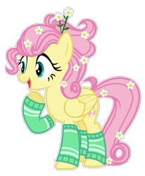 Size: 1595x1939 | Tagged: safe, artist:whiteplumage233, fluttershy, pony, g4, clothes, older, simple background, socks, solo, transparent background