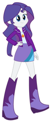 Size: 578x1382 | Tagged: safe, artist:iamsheila, rarity, sunset shimmer, equestria girls, g4, boots, clothes, high heel boots, jacket, palette swap, recolor, shirt, shoes, simple background, skirt, solo, sunset shimmer's boots, transparent background