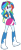 Size: 578x1382 | Tagged: safe, artist:iamsheila, rainbow dash, sunset shimmer, human, equestria girls, g4, boots, clothes, high heel boots, jacket, palette swap, recolor, shirt, shoes, simple background, skirt, solo, transparent background