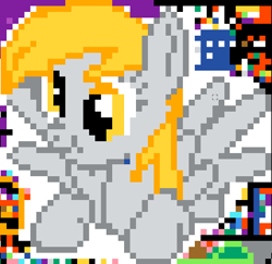 Size: 412x400 | Tagged: safe, derpy hooves, pegasus, pony, g4, female, mare, pixel art, r/place, reddit, scrunchy face, solo