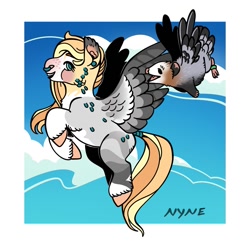 Size: 1337x1311 | Tagged: safe, artist:nynehells, oc, oc only, pegasus, pony, solo