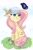 Size: 1791x2729 | Tagged: safe, artist:lbrcloud, fluttershy, butterfly, pegasus, pony, g4, blushing, cheek fluff, chest fluff, colored sketch, cottagecore, cute, female, floppy ears, flower, folded wings, grass, hat, high res, looking at something, looking up, mare, outdoors, raised hoof, shyabetes, sitting, sky background, smiling, solo, sun hat, turned head, wings