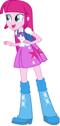 Size: 616x1295 | Tagged: safe, artist:iamsheila, pinkie pie, twilight sparkle, equestria girls, g4, clothes, palette swap, recolor, shirt, shoes, simple background, skirt, solo, transparent background, twilight sparkle's boots, twilight sparkle's hair