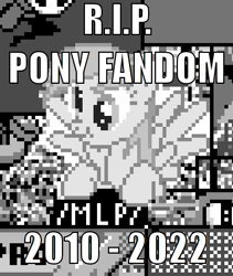 Size: 384x455 | Tagged: safe, derpy hooves, g4, april fools, downvote bait, fandom, hilarious in hindsight, pixel art, r/place, reddit, text