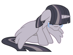 Size: 4000x3000 | Tagged: safe, artist:vvolllovv, artist:wardex101, edit, twilight sparkle, alicorn, pony, g4, princess twilight sparkle (episode), crying, discorded, discorded twilight, female, floppy ears, high res, simple background, solo, transparent background, twilight sparkle (alicorn), twilight tragedy