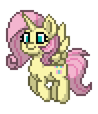Size: 196x228 | Tagged: safe, artist:twilyisbestpone, derpibooru exclusive, fluttershy, alicorn, pony, pony town, g4, alicornified, animated, cute, female, fluttercorn, flying, gif, mare, pixel art, race swap, shyabetes, simple background, smiling, solo, sprite, transparent background, wings
