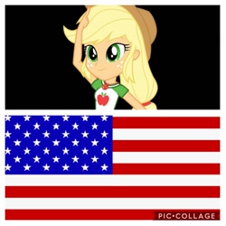 Size: 1024x1024 | Tagged: safe, screencap, applejack, equestria girls, g4, amerijack, applejack's hat, collage, cowboy hat, hat, headcanon, united states